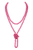 NATURAL STONE HAND KNOTTED LONG NECKLACE