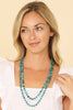 NATURAL STONE LONG BEADED NECKLACE