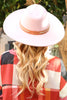 FELT FASHION BRIM HAT W/ LEATHER BRAIDED