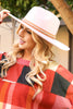 FELT FASHION BRIM HAT W/ LEATHER BRAIDED