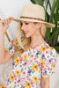 BRIM SUMMER HAT WITH LEATHER BELT STRAP