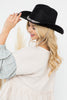 FEDORA FASHION BRIM HAT WITH GLITTER RHINESTONE LACE