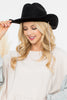 FEDORA FASHION BRIM HAT WITH GLITTER RHINESTONE LACE