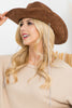 FEDORA FASHION BRIM HAT WITH GLITTER RHINESTONE LACE