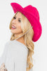 FEDORA FASHION BRIM HAT WITH GLITTER RHINESTONE LACE
