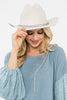 FEDORA FASHION BRIM HAT WITH GLITTER RHINESTONE LACE