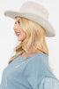 FEDORA FASHION BRIM HAT WITH GLITTER RHINESTONE LACE