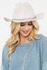 FEDORA FASHION BRIM HAT WITH GLITTER RHINESTONE LACE