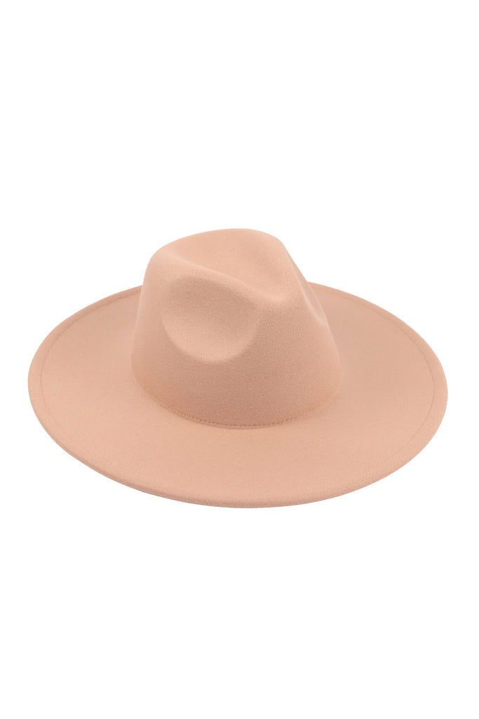 FELT FEDORA FASHION BRIM HAT