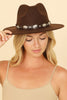 FEDORA PANAMA HAT WITH LEATHER BUCKLE HATBAND