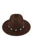 FEDORA PANAMA HAT WITH LEATHER BUCKLE HATBAND