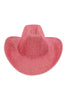 GLITTER SOLID COLOR FEDORA HAT