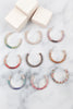 PAVE RHINESTONE GLITTER C SHAPE HOOP EARRINGS