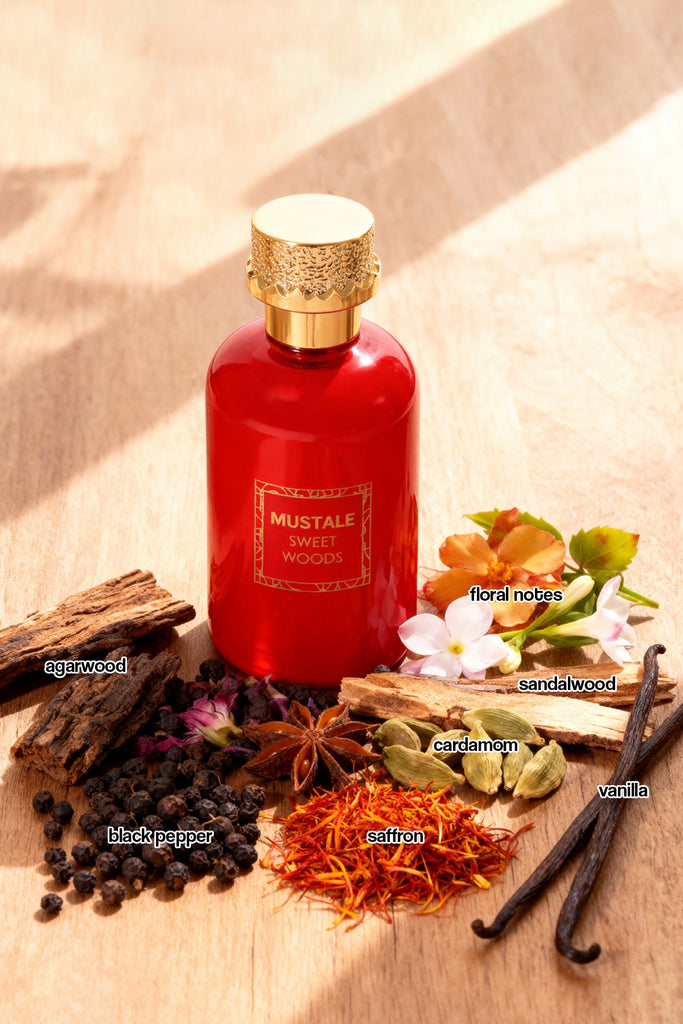 MUSTALE SWEET WOODS SPRAY PERFUME EAU DE PARFUM FOR MEN AND WOMEN - 100ML/3.4FL.OZ