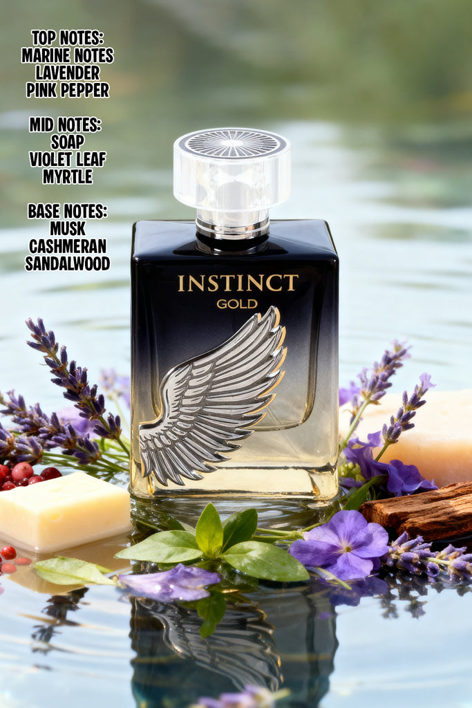INSTINCT GOLD SPRAY PERFUME EAU DE PARFUM FOR MEN - 100ML/3.4FL.OZ.