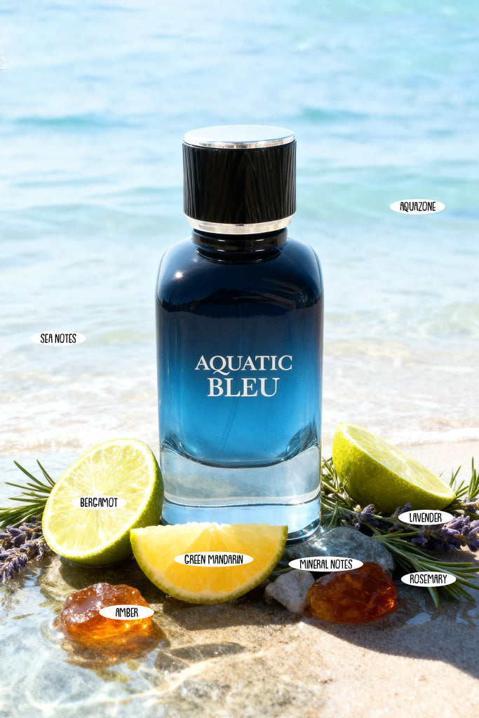 AQUATIC BLEU SPRAY PERFUME EAU DE PARFUM FOR MEN - 100ML/3.4FL.OZ.
