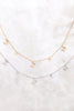 BUTTERFLY AND CUBIC ZIRCONIA STATION NECKLACE