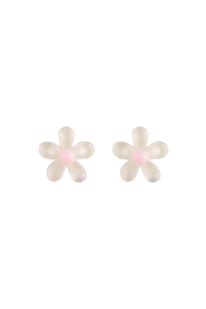 RESIN DAISY FLOWER STUD EARRINGS