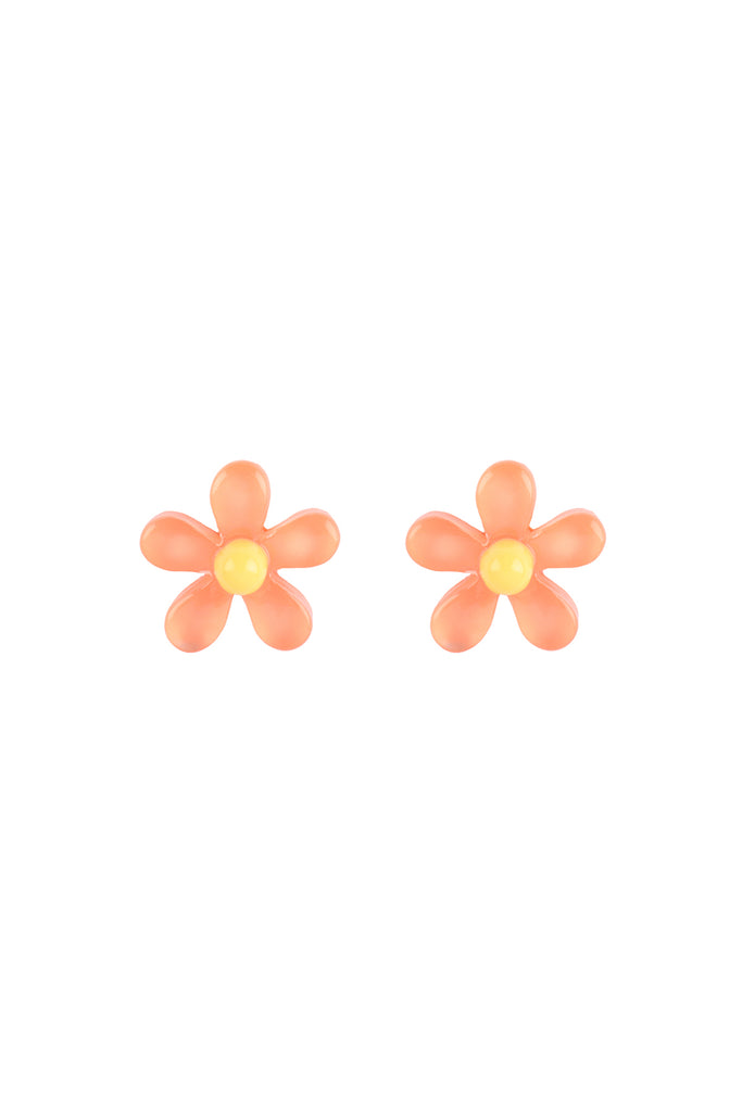 RESIN DAISY FLOWER STUD EARRINGS