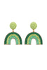 RAFFIA RAINBOW DANGLE POST EARRINGS