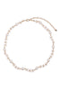 BRASS PEARL FLOWER SEED BEAD NECKLACE