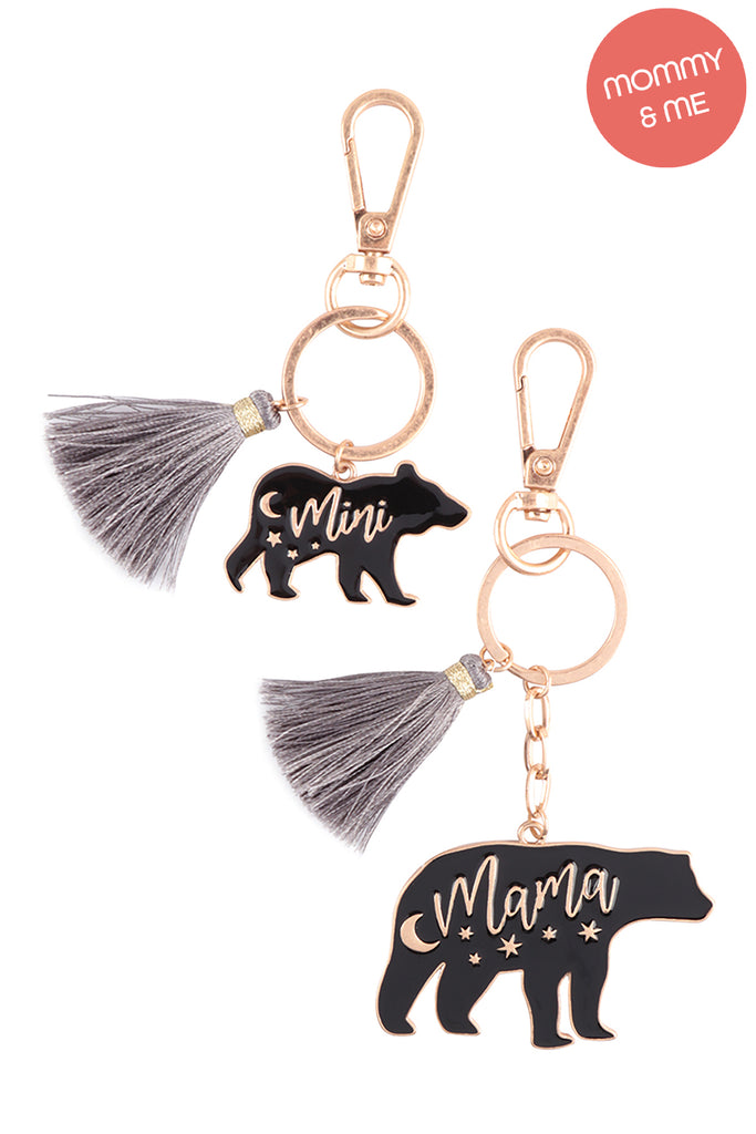 MINI BEAR & MAMA BEAR ENAMEL KEYCHAIN SET