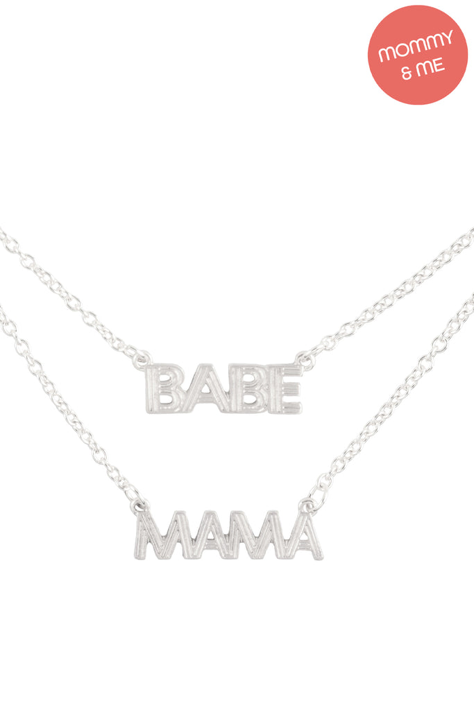 14" "MINI" W/ 16" "MAMA" 2 SET LAYERED NECKLACE