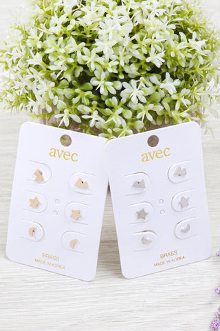 AE0088 - GLASS CUSHION POST EARRINGS