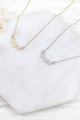 "FAITH" MESSAGE BAR NECKLACE