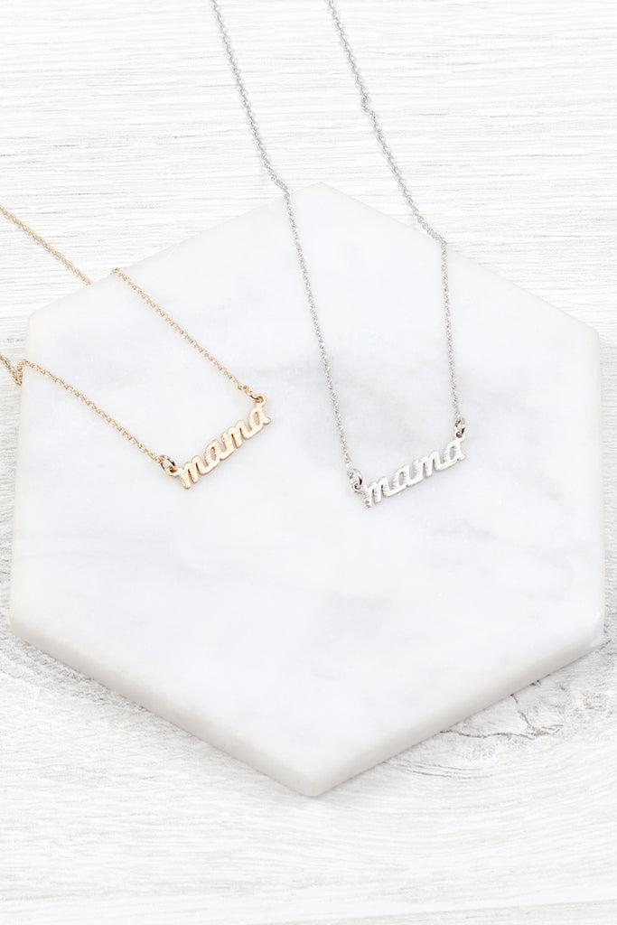 "MAMA" LETTERING NECKLACE