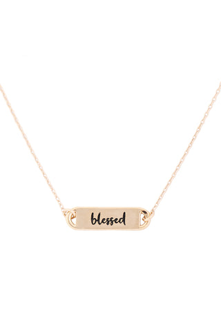 "FAITH" MESSAGE BAR NECKLACE