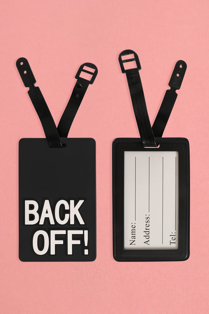 BACK OFF! LUGGAGE TAG