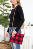 BUFFALO PLAID CROSS BODY & WRISTLET BAG POLYESTER