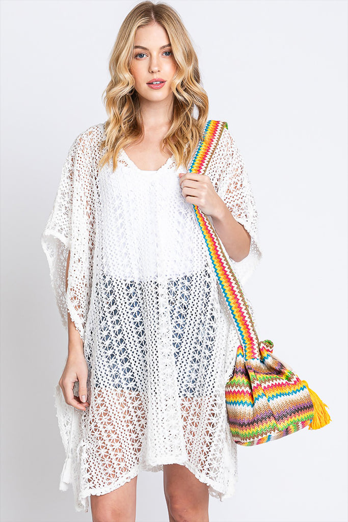 MULTI COLOR STRIPED BUCKET BAG