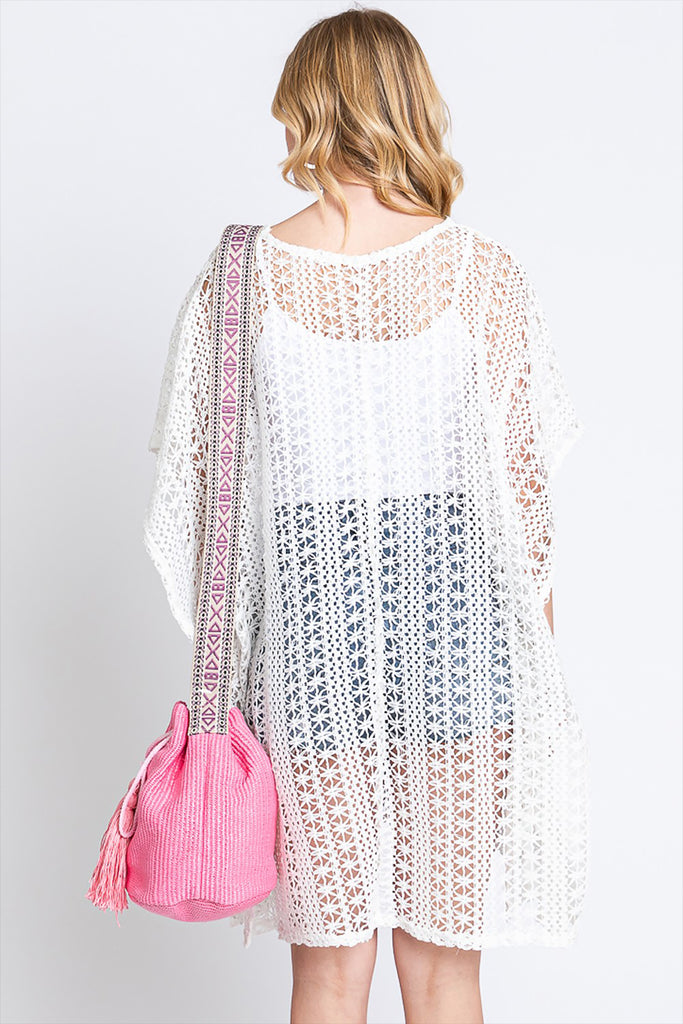 SOLID BUCKET BAG WITH AZTEC STRAP