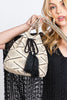 SOLID BUCKET BAG WITH AZTEC STRAP