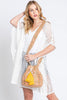 SOLID BUCKET BAG WITH AZTEC STRAP