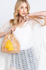SOLID BUCKET BAG WITH AZTEC STRAP