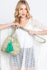 SOLID BUCKET BAG WITH AZTEC STRAP