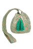SOLID BUCKET BAG WITH AZTEC STRAP