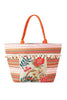 BOHO PRINT FRINGE TOTE BAG