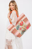 BOHO PRINT FRINGE TOTE BAG