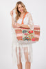 BOHO PRINT FRINGE TOTE BAG
