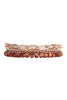WOOD BEAD CHAIN LAYERED BRACELET