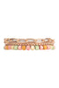 WOOD BEAD CHAIN LAYERED BRACELET