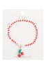 SEED BEADS W/ PEARL CHERRY CHARM BRACELET