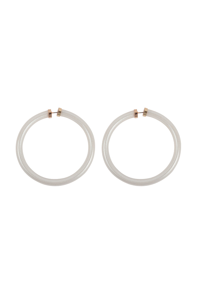 2.25" TUBE JELLY HOOP EARRINGS