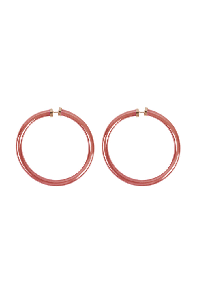 2.25" TUBE JELLY HOOP EARRINGS