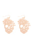 (HALLOWEEN) SKULL CUTOUT FILIGREE DROP HOOK EARRINGS