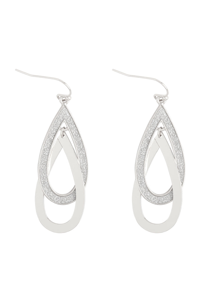 TEARDROP DANGLING SAND STICKER EARRINGS